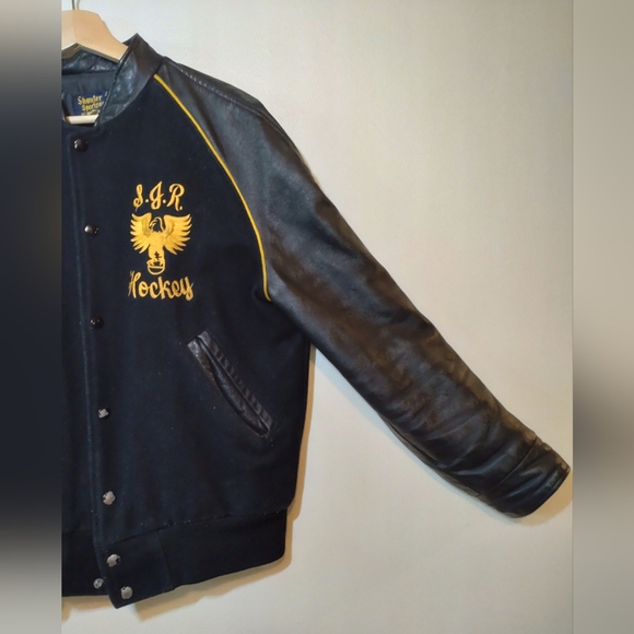 【Rare】70s vintage Shanter Sportswear/stadium leatherJackets/Embroidered logo - Picture 9 of 13